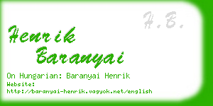 henrik baranyai business card